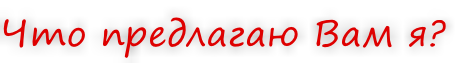 Что предлагаю Вам я?
